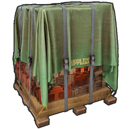 The Rust Supply Drop crate render.